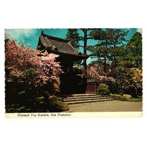 Vintage 1970s Postcard Oriental Tea Garden San Francisco California 5 Cent Stamp